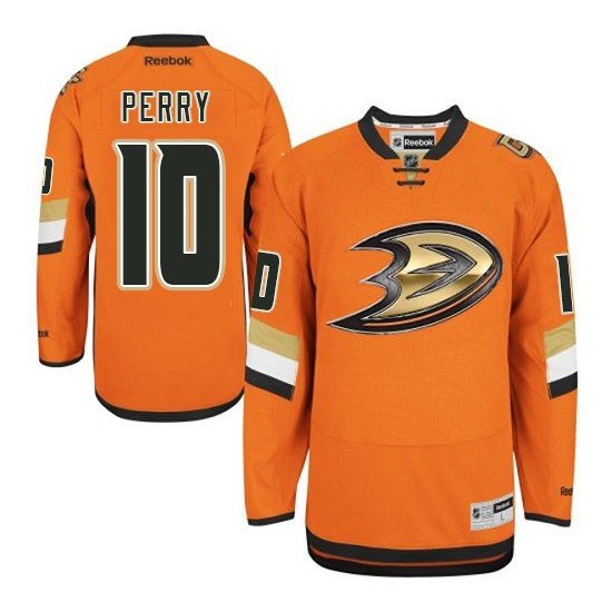 Men's Anaheim Ducks #10 Corey Perry Reebok 2015 Orange Alternate
