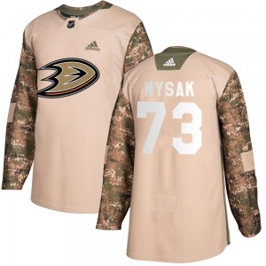 Youth Authentic Anaheim Ducks Jan Mysak Camo Veterans Day Practice Official Adidas Jersey