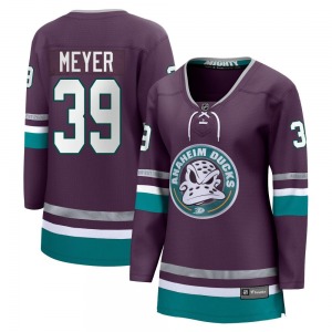 Women's Premier Anaheim Ducks Carson Meyer Purple 30th Anniversary Breakaway Official Fanatics Branded Jersey