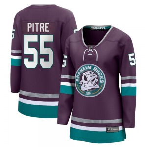 Women's Premier Anaheim Ducks Coulson Pitre Purple 30th Anniversary Breakaway Official Fanatics Branded Jersey