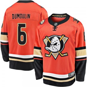 Adult Premier Anaheim Ducks Brian Dumoulin Orange Breakaway 2019/20 Alternate Official Fanatics Branded Jersey