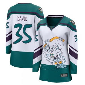 Women's Breakaway Anaheim Ducks Oscar Dansk White 2020/21 Special Edition Official Fanatics Branded Jersey