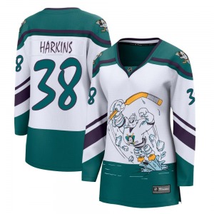 Women's Breakaway Anaheim Ducks Jansen Harkins White 2020/21 Special Edition Official Fanatics Branded Jersey