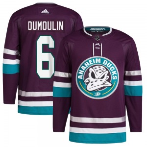 Adult Authentic Anaheim Ducks Brian Dumoulin Purple 30th Anniversary Primegreen Official Adidas Jersey