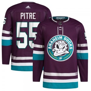 Adult Authentic Anaheim Ducks Coulson Pitre Purple 30th Anniversary Primegreen Official Adidas Jersey