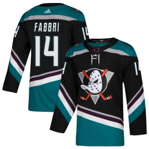 Youth Authentic Anaheim Ducks Robby Fabbri Black Teal Alternate Official Adidas Jersey