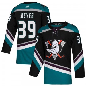 Youth Authentic Anaheim Ducks Carson Meyer Black Teal Alternate Official Adidas Jersey