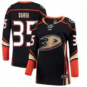 Women's Breakaway Anaheim Ducks Oscar Dansk Black Home Official Fanatics Branded Jersey