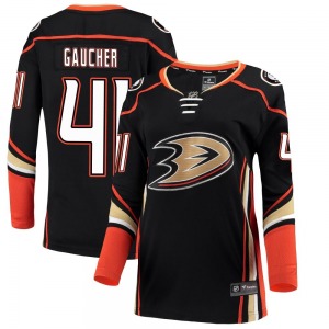 Women's Breakaway Anaheim Ducks Nathan Gaucher Black Home Official Fanatics Branded Jersey