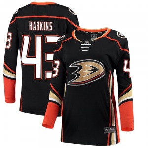 Women's Breakaway Anaheim Ducks Jansen Harkins Black Home Official Fanatics Branded Jersey