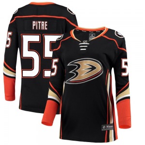 Women's Breakaway Anaheim Ducks Coulson Pitre Black Home Official Fanatics Branded Jersey