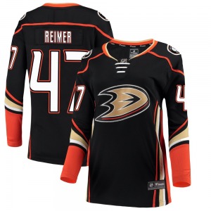 Women's Breakaway Anaheim Ducks James Reimer Black Home Official Fanatics Branded Jersey