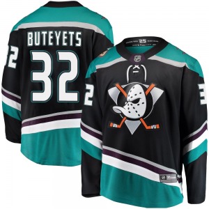 Adult Breakaway Anaheim Ducks Vyacheslav Buteyets Black Alternate Official Fanatics Branded Jersey