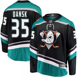 Adult Breakaway Anaheim Ducks Oscar Dansk Black Alternate Official Fanatics Branded Jersey