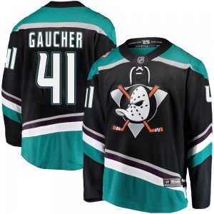 Adult Breakaway Anaheim Ducks Nathan Gaucher Black Alternate Official Fanatics Branded Jersey