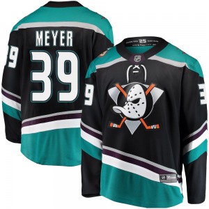 Adult Breakaway Anaheim Ducks Carson Meyer Black Alternate Official Fanatics Branded Jersey