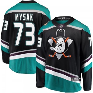 Adult Breakaway Anaheim Ducks Jan Mysak Black Alternate Official Fanatics Branded Jersey