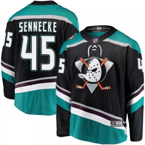 Adult Breakaway Anaheim Ducks Beckett Sennecke Black Alternate Official Fanatics Branded Jersey