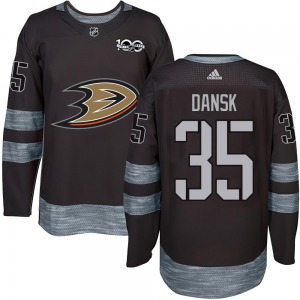 Youth Authentic Anaheim Ducks Oscar Dansk Black 1917-2017 100th Anniversary Official Jersey