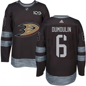 Youth Authentic Anaheim Ducks Brian Dumoulin Black 1917-2017 100th Anniversary Official Jersey