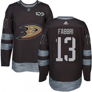 Youth Authentic Anaheim Ducks Robby Fabbri Black 1917-2017 100th Anniversary Official Jersey