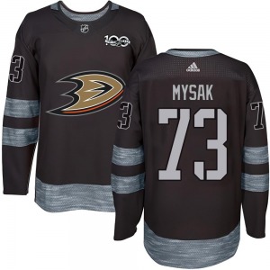 Youth Authentic Anaheim Ducks Jan Mysak Black 1917-2017 100th Anniversary Official Jersey