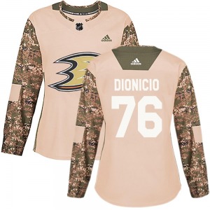 Women's Authentic Anaheim Ducks Rodwin Dionicio Camo Veterans Day Practice Official Adidas Jersey