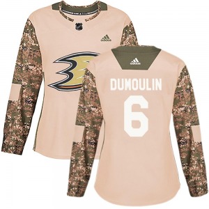 Women's Authentic Anaheim Ducks Brian Dumoulin Camo Veterans Day Practice Official Adidas Jersey