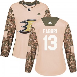 Women's Authentic Anaheim Ducks Robby Fabbri Camo Veterans Day Practice Official Adidas Jersey