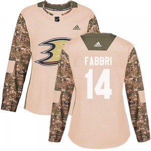 Women's Authentic Anaheim Ducks Robby Fabbri Camo Veterans Day Practice Official Adidas Jersey