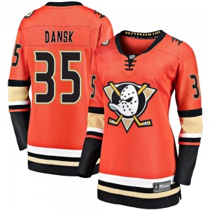 Women's Premier Anaheim Ducks Oscar Dansk Orange Breakaway 2019/20 Alternate Official Fanatics Branded Jersey