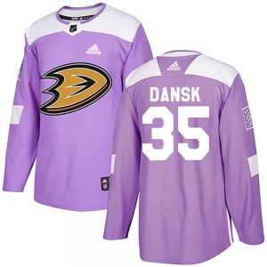 Youth Authentic Anaheim Ducks Oscar Dansk Purple Fights Cancer Practice Official Adidas Jersey