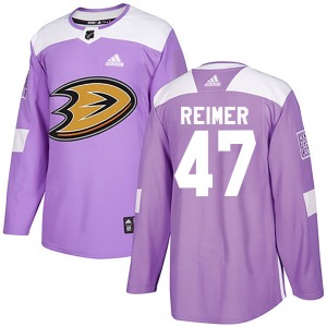 Youth Authentic Anaheim Ducks James Reimer Purple Fights Cancer Practice Official Adidas Jersey