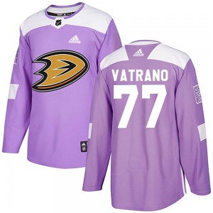 Youth Authentic Anaheim Ducks Frank Vatrano Purple Fights Cancer Practice Official Adidas Jersey