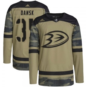 Youth Authentic Anaheim Ducks Oscar Dansk Camo Military Appreciation Practice Official Adidas Jersey