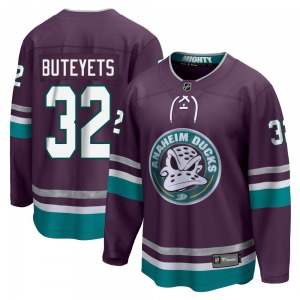 Adult Premier Anaheim Ducks Vyacheslav Buteyets Purple 30th Anniversary Breakaway Official Fanatics Branded Jersey