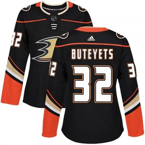 Women's Authentic Anaheim Ducks Vyacheslav Buteyets Black Home Official Adidas Jersey