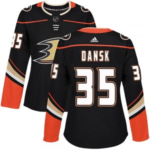 Women's Authentic Anaheim Ducks Oscar Dansk Black Home Official Adidas Jersey