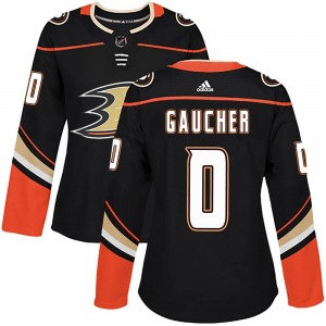 Women's Authentic Anaheim Ducks Nathan Gaucher Black Home Official Adidas Jersey