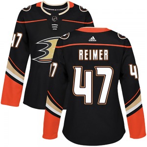 Women's Authentic Anaheim Ducks James Reimer Black Home Official Adidas Jersey