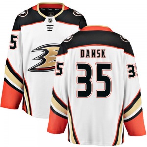 Adult Breakaway Anaheim Ducks Oscar Dansk White Away Official Fanatics Branded Jersey