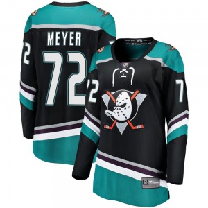 Women's Breakaway Anaheim Ducks Carson Meyer Black Alternate Official Fanatics Branded Jersey