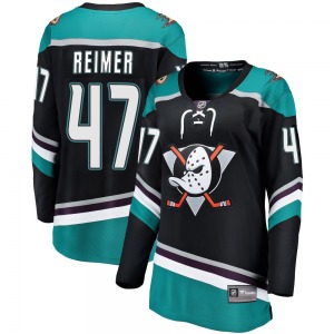 Women's Breakaway Anaheim Ducks James Reimer Black Alternate Official Fanatics Branded Jersey