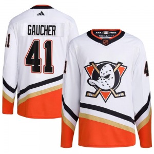 Youth Authentic Anaheim Ducks Nathan Gaucher White Reverse Retro 2.0 Official Adidas Jersey