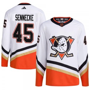 Youth Authentic Anaheim Ducks Beckett Sennecke White Reverse Retro 2.0 Official Adidas Jersey