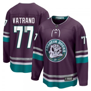 Youth Premier Anaheim Ducks Frank Vatrano Purple 30th Anniversary Breakaway Official Fanatics Branded Jersey