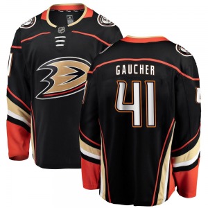 Youth Breakaway Anaheim Ducks Nathan Gaucher Black Home Official Fanatics Branded Jersey