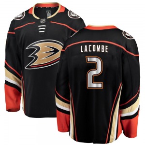 Youth Breakaway Anaheim Ducks Jackson LaCombe Black Home Official Fanatics Branded Jersey