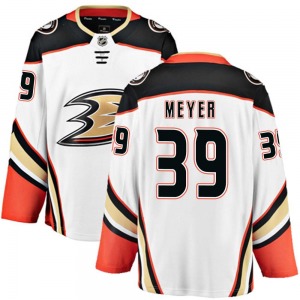 Youth Breakaway Anaheim Ducks Carson Meyer White Away Official Fanatics Branded Jersey